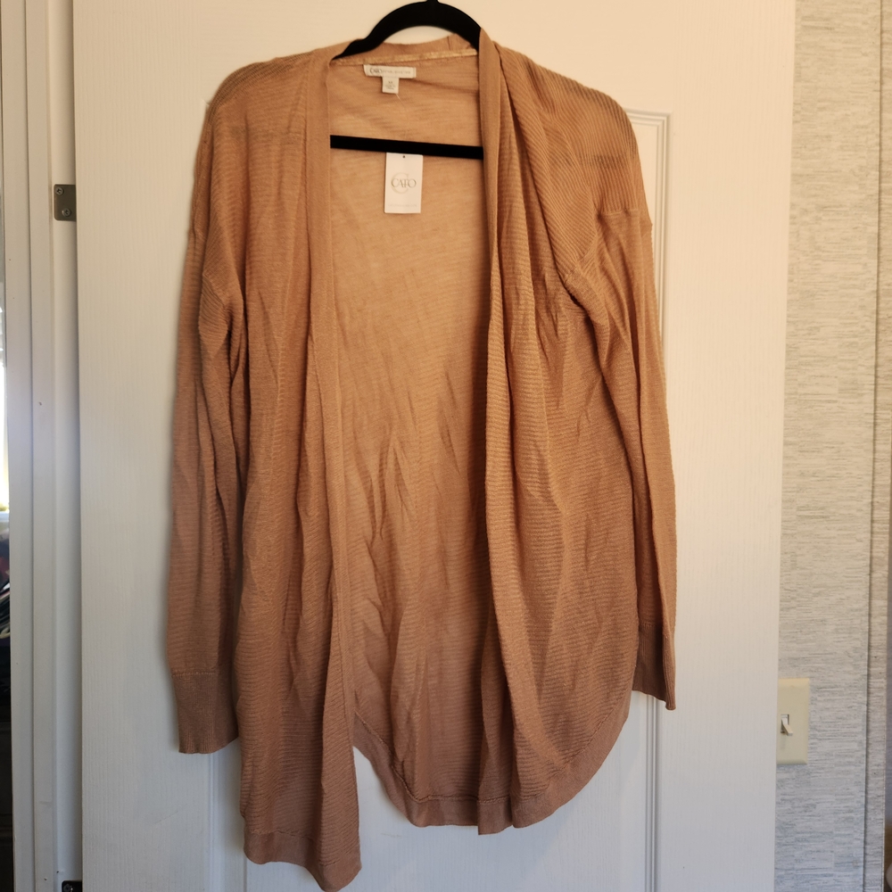 Cato Tan Cardigan Size M BNWT